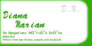 diana marian business card